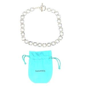 Tiffany & Co SS Cushion Square Link Necklace